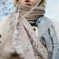 SAKSHI OVERSIZED WOOL SCARF WITH CREAM EMBROIDERY