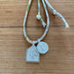 SILVER DEITIES NECKLACE ON SARI CORD